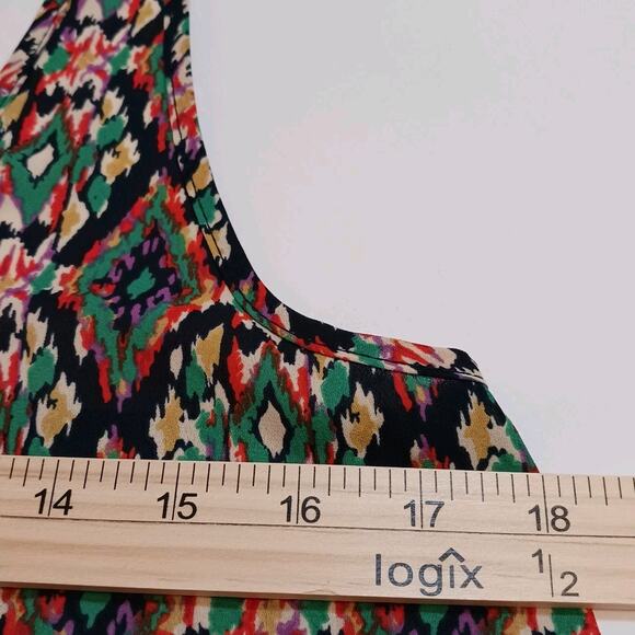 Soprano Tank Top Medium Woman’s Colorful Geometric Sleeveless Blouse - Picture 6 of 7